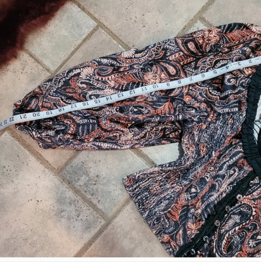 NWT Free People Velvet Blouse NWT sz L